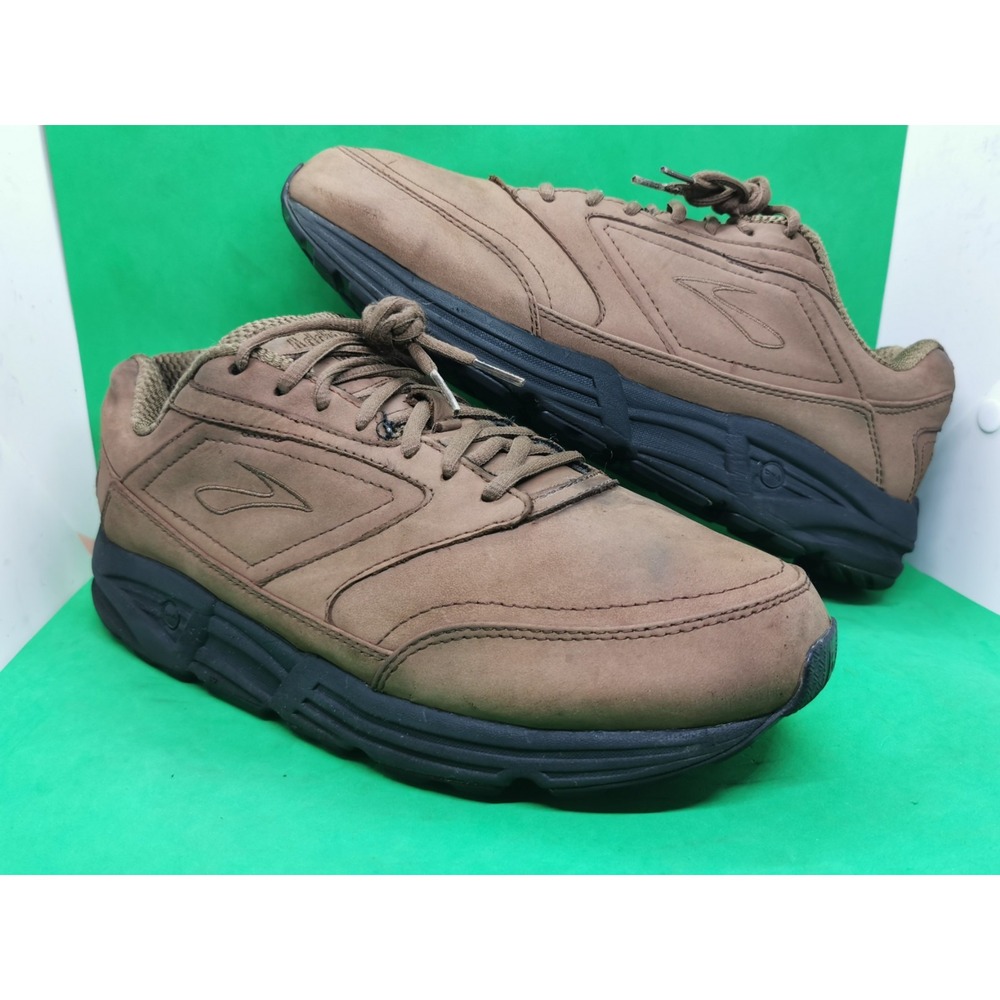 Brooks Addiction Walker 2 Comfortable Shoes Mens Size 12 M Brown Leather Walking